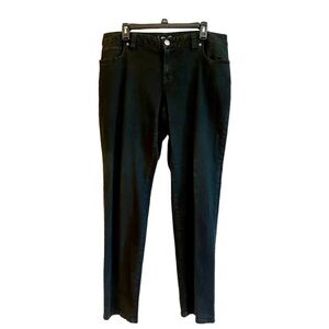 INC DENIM, BLACK, 5 POCKET JEANS. STRETCHY, SOFT FABRIC, SKINNY LEG. SIZE 16